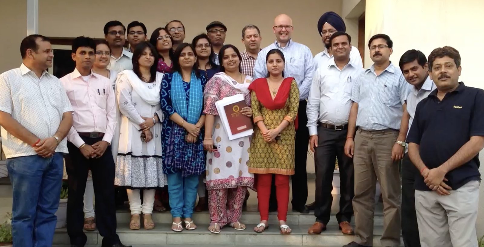 A healthcare innovation leadership cohort gathered in India.