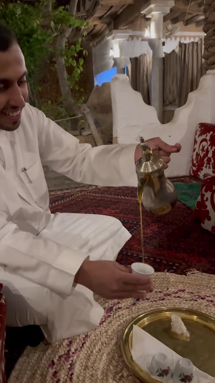 A traditional coffee pouring ritual, shared slowly and deliberately during an Open Sky gathering.